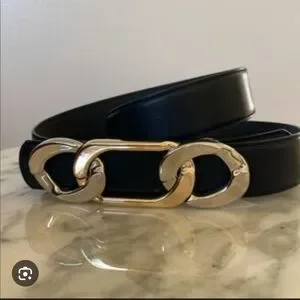 Rachel Zoe | Accessories | Rachel Zoe Black Belt With Gold  display picture 1